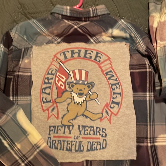 Grateful Dead distressed flannel unisex - Picture 4 of 5